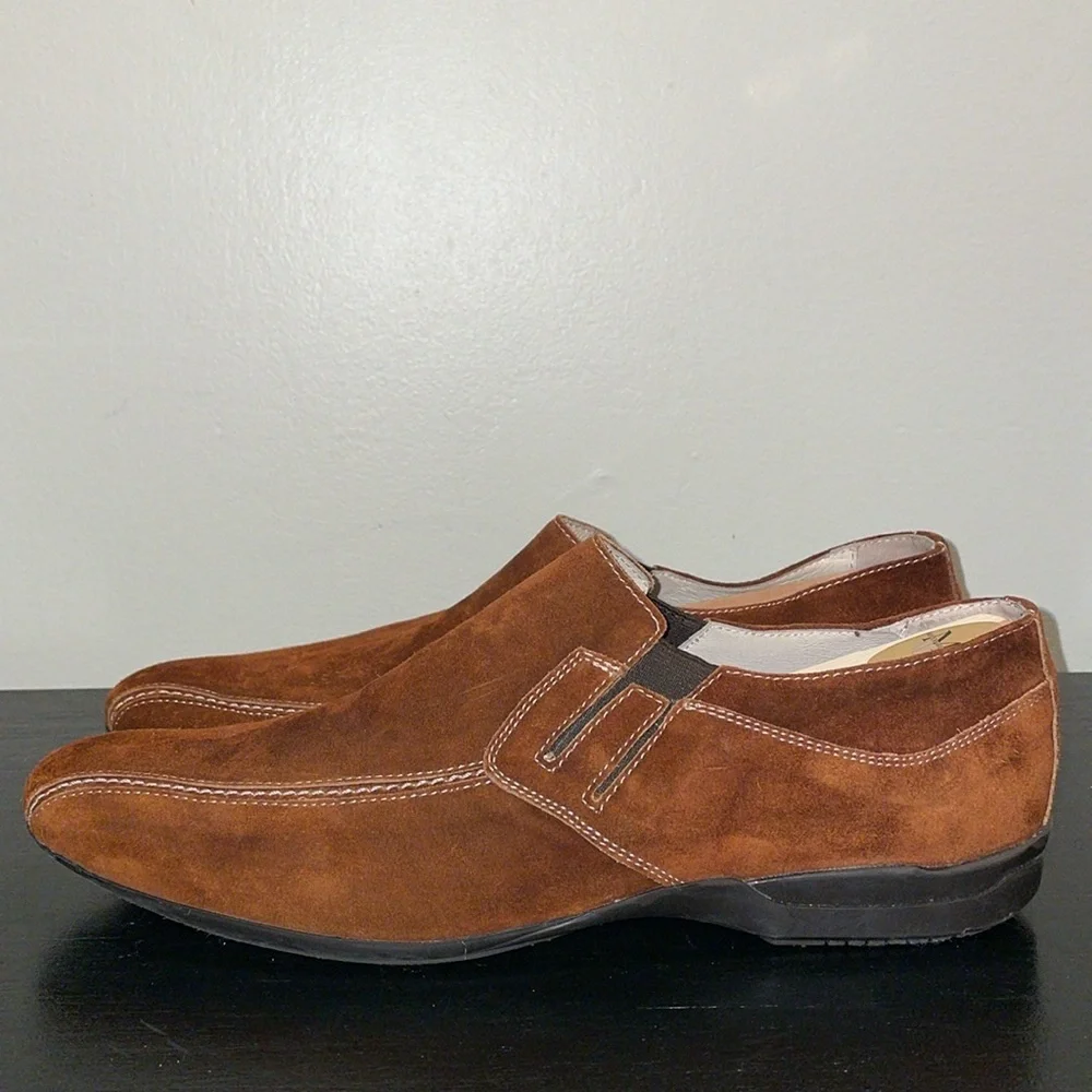 Bacco‎ Bucci Vero Cuoio Suede Slip Ons.  Made in Italy.  Size 13. - Picture 2 of 14
